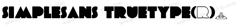 simplesans truetype(R)字体转换